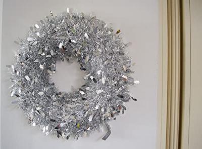 Kerstkrans Lametta Ø50cm Zilver