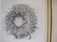 Kerstkrans Lametta Ø50cm Zilver - thumbnail