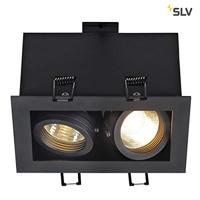 SLV InbouwspotKadux 2 GU10 9cm zwart - 115520 - thumbnail