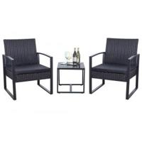 Balkonset Salzburg 3-delig zwart - thumbnail