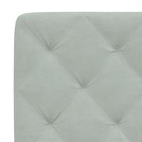 Hoofdbordkussen 140 cm velvet lichtgrijs - thumbnail