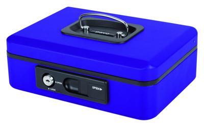 Geldkist pavo deluxe 250x180x90mm blauw