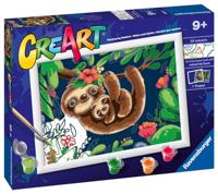 Ravensburger Creart schilderen op nummer - schattige luiaards - thumbnail