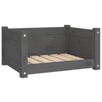 VidaXL Hondenmand 55,5x45,5x28 cm massief grenenhout grijs - thumbnail