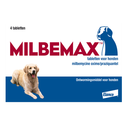 Milbemax ontworming hond vanaf 5 kilo, 4 tbl