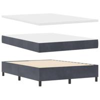 Boxspringbed met matras fluweel donkergrijs 160x200 cm - thumbnail