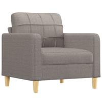 3-delige Loungeset met kussens stof taupe - thumbnail
