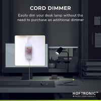 Riga - LED Tafellamp - 4 Watt 345 Lumen - 6500K Daglicht wit- Kantelbaar en Draaibaar - Ingebouwde snoerdimmer - Bureaulamp - GU10 - IP20 voor binnen - Zwart - thumbnail