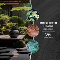 WoodWick Geurkaars Medium Trilogy Calming Retreat - 11 cm / ø 10 cm - Geurkaars in Glas - Houten Lont - thumbnail