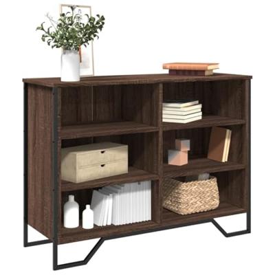 Dressoir 101x35,5x74,5 cm bewerkt hout bruin eikenkleur