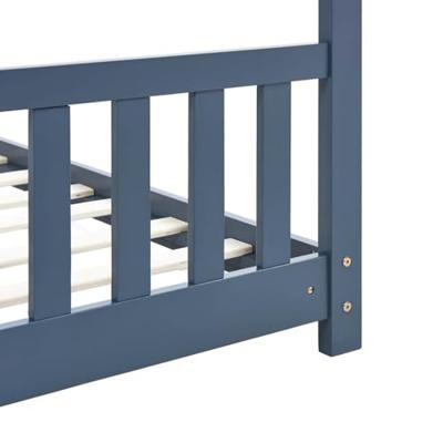 Kinderbedframe massief grenenhout grijs 80x160 cm Kinderbedframe massief grenenhout grijs 80x160 cm