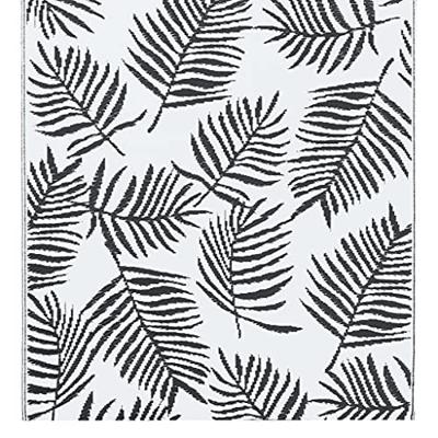 VidaXL Buitenkleed arakil 80x150 cm pp wit en zwart VidaXL Buitenkleed arakil 80x150 cm pp wit en zwart