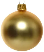 Decoris grate gouden matte kerstballen 15cm - thumbnail