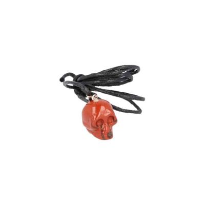 Kristallen Schedel Hanger Rode Jaspis aan Koord - 20-25 mm Kristallen Schedel Hanger Rode Jaspis aan Koord - 20-25 mm