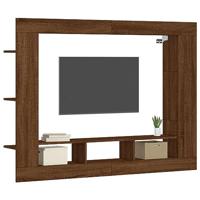 Tv-meubel 152x22x113 cm bewerkt hout bruineikenkleurig - thumbnail