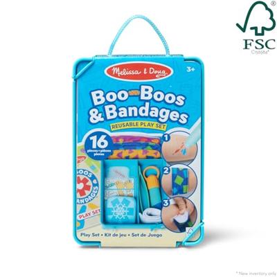 Melissa & Doug Herbruikbare EHBO-set, kleine wonden en pleisters, voor kinderen vanaf 3 jaar, FSC-gecertificeerd