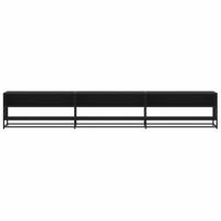 Tv-meubel 270x40x46 cm bewerkt hout zwart - thumbnail