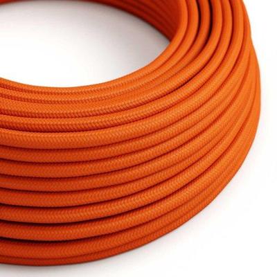 Strijkijzersnoer Oranje - viscose | 10cm | Creative-Cables | Creative-Cables | Creative-Cables | Creative-Cables