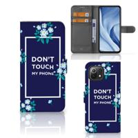 Xiaomi 11 Lite 5G NE | Mi 11 Lite Portemonnee Hoesje Flowers Blue DTMP - thumbnail