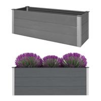 VidaXL Plantenbak verhoogd 150x50x54 cm hkc grijs - thumbnail