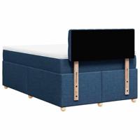 Boxspring met matras stof blauw 120x190 cm - thumbnail