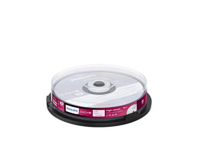 Philips DVD+R blanco's (4,7 GB data/120 minuten video, 16x high-speed opname, 10 spindel)