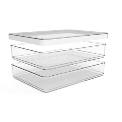 Rotho LOFT Vleeswarendoos 20x15x7 cm 2x0.85L Wit/Transparant