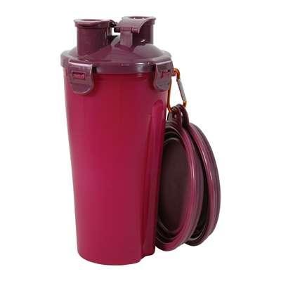 ZOLUX BVK 2IN1 REISSET FLES MET VOERBAK EN DRINKBAK ROOD ZOLUX BVK 2IN1 REISSET FLES MET VOERBAK EN DRINKBAK ROOD