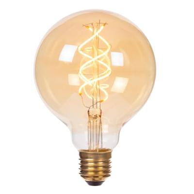 Lucide G95 - Filament lamp - Ø 9,5 cm - LED 3 StepDim (Memory) - E27 - 1x4,9W 2200K - Amber