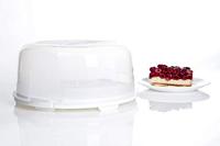 Rotho fresh taartdoos 35.5x16.5 cm wit/transparant - thumbnail