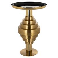 Richmond Ronde Bijzettafel 'Renao' 40cm, kleur Goud/Zwart - thumbnail