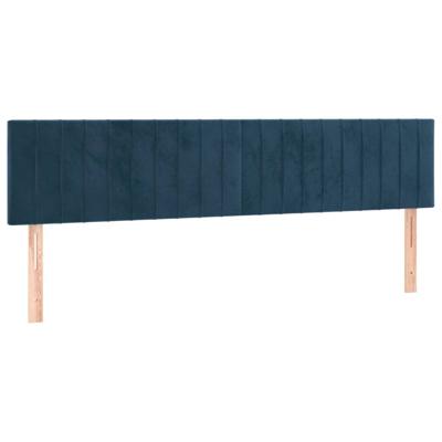 Hoofdborden 2 st 80x5x78/88 cm fluweel donkerblauw