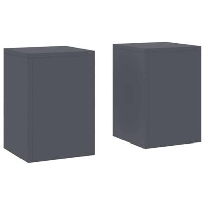 VidaXL Plantenstandaard 2 pcs antraciet 24 x 24 x 35 cm staal VidaXL Plantenstandaard 2 pcs antraciet 24 x 24 x 35 cm staal
