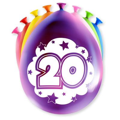 Party Ballonnen 20 Jaar (8st)