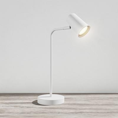 Riga - LED Tafellamp - 4 Watt 345 Lumen - 4000K Neutraal wit- Kantelbaar en Draaibaar - Ingebouwde snoerdimmer - Bureaulamp - GU10 - IP20 voor binnen - Wit