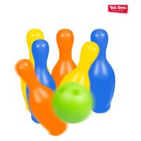 Toi-Toys Bowlingset gekleurd, 7dlg. - thumbnail