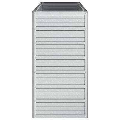 VidaXL Plantenbak verhoogd 100x40x77 cm gegalvaniseerd staal zilver
