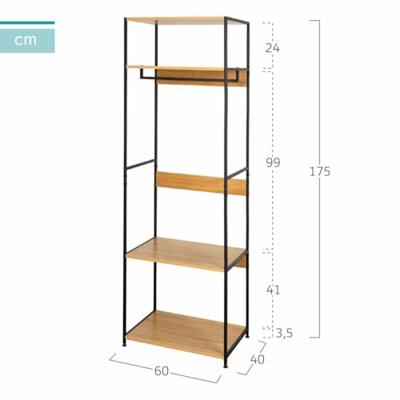 Kast Max Home Staal Melamine spaanderplaat 60 x 175 x 40 cm Kast Max Home Staal Melamine spaanderplaat 60 x 175 x 40 cm