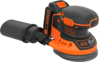 BLACK+DECKER BDCROS18 18V 1.5Ah Excentr. Schuurmachine | 1x 18V 1.5Ah accu + 400mA Lader | 1x schuurgaas | Stofopvangzak | In opbergtas - BDCROS18-QW - thumbnail