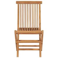 Tuinstoelen 4 st inklapbaar massief teakhout - thumbnail