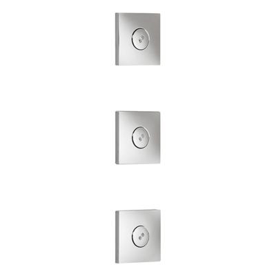 Tres inbouw rugjet vierkant chroom