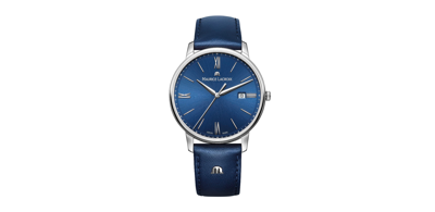 Horlogeband Maurice Lacroix EL1118-SS001-410-1 Leder Blauw 20mm