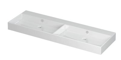 Wastafel Unlimited Porselein dubbel zonder kraangat 140 cm x 45 cm x 11 cm Glans wit 0202111