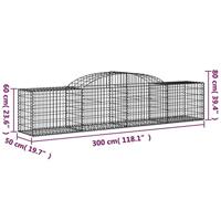 Schanskorf gewelfd 300x50x60/80 cm gegalvaniseerd ijzer - thumbnail