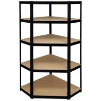 TOOLCRAFT TO-8701224 Stellingkast hoekmodule 175 kg (b x h x d) 700 x 1800 x 700 mm Metaal (poedercoating), MDF Galvanisch verzinkt Zwart (mat) Metaal - thumbnail