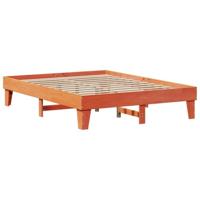 Bedframe zonder matras massief grenenhout wasbruin 140x200 cm - thumbnail