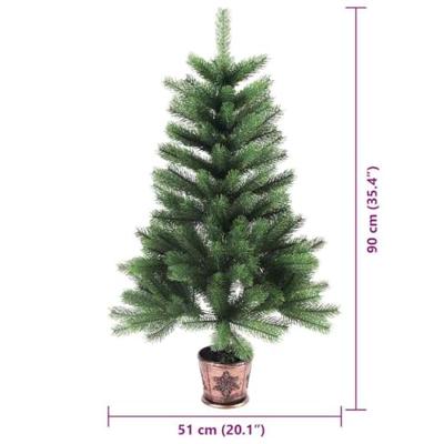 VidaXL Kerstboom met 150 led met standaard groen 90 cm pe VidaXL Kerstboom met 150 led met standaard groen 90 cm pe