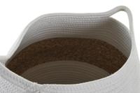 Mand DKD Home Decor Wit Natuurlijk Aluminium Natuurlijke Vezel 30 x 30 x 40 cm - thumbnail