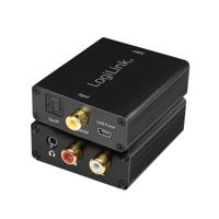 LogiLink CA0101 CA0101 Toslink / Cinch / Jackplug Audio Adapter Zwart - thumbnail