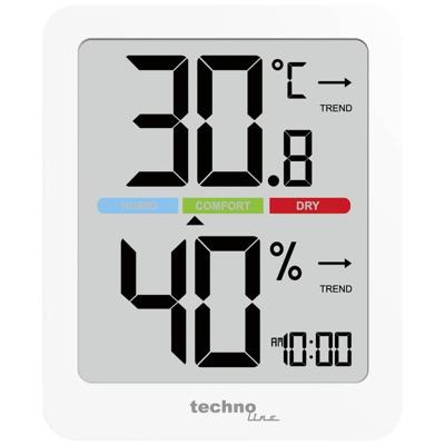 Techno Line WS9456 Thermo- en hygrometer Wit